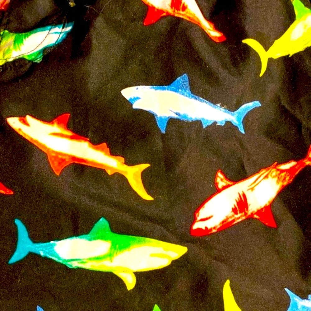 Wonder Nation Board Shorts, Boys, Sz S, 6, 7, Sharks, Multicolor, Like new‌ - Picture 2 of 10